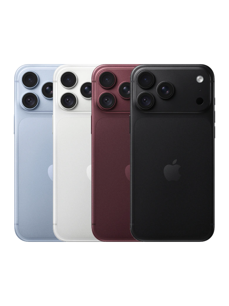 iPhone 18 Pro nas cores Preto, Prata, Glacier e Bordô